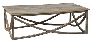 Rectangular reclaimed elm coffee table