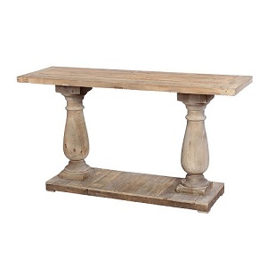 Reclaimed pine solid wood console table
