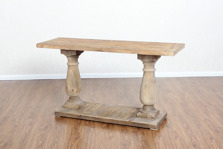 Reclaimed pine solid wood console table