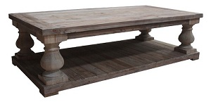 Reclaimed pine balustrade coffee table