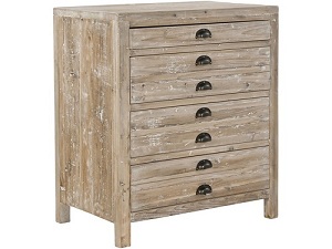 White brushed reclaimed pine chest