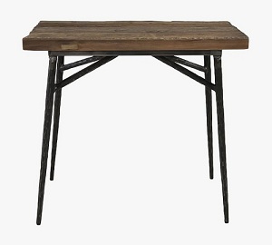 Rustic wood metal end table