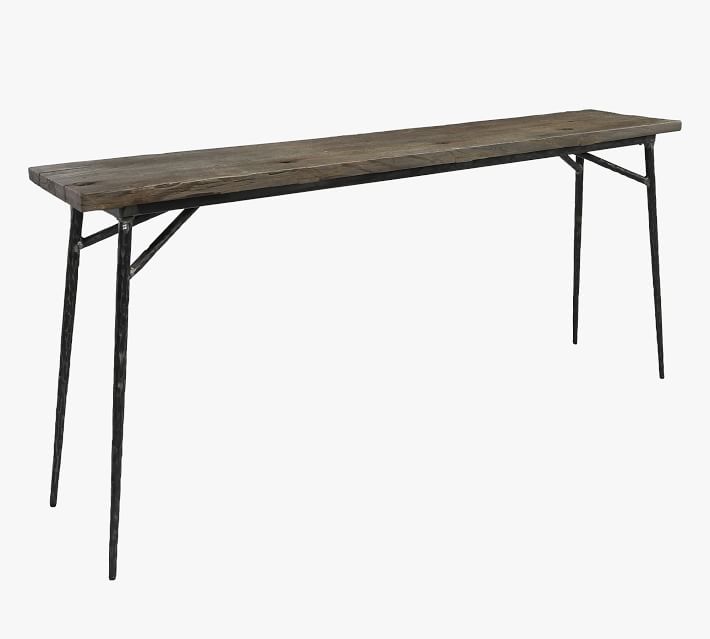 Rustic wood metal console table