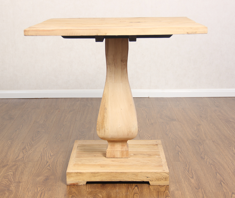 Bleached pine square bistro table