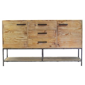 Reclaimed wood 3 drawers sideboard