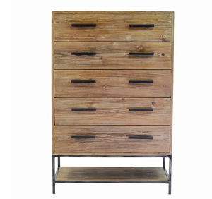 Reclaimed wood 5 drawer dresser