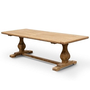Rustic elm rectangular dining table