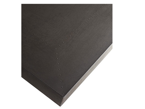 Zinc top gray wood base coffee table