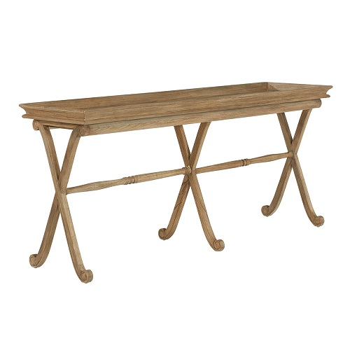 Weathered oak console table