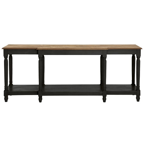 Weathered oak console table black