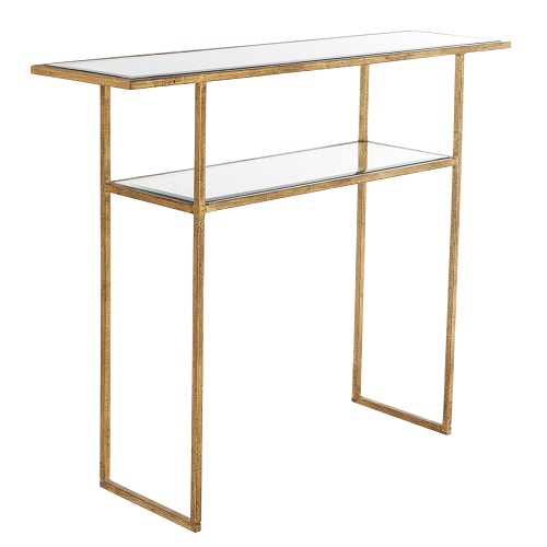 Antique gold console table