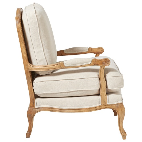 French oak armchair natural
