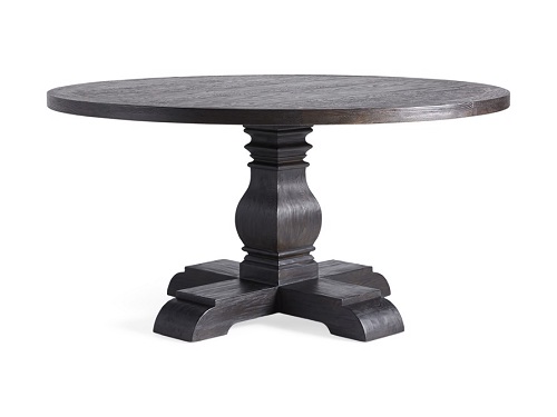 Black pedestal dining table