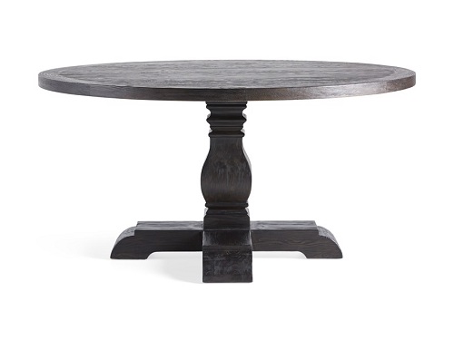 Black pedestal dining table