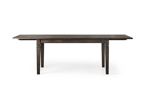 Stained extending dining table