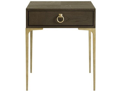 Gold wood end table