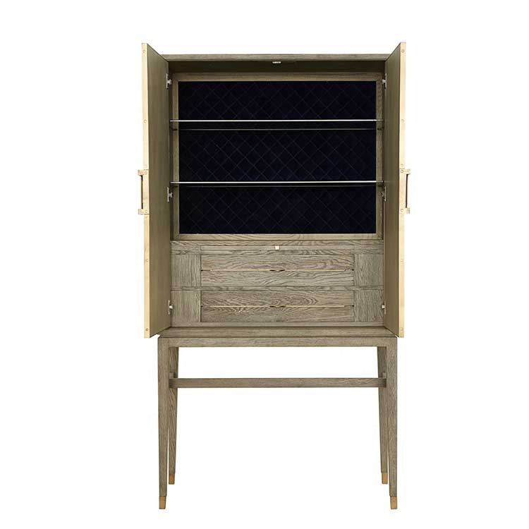 Parquet oak wine cabinet