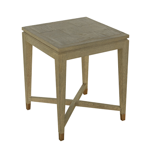 Parquet oak side table