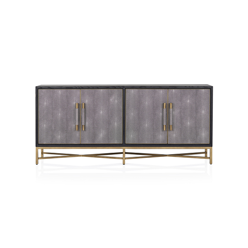 Contemporary faux shagreen sideboard