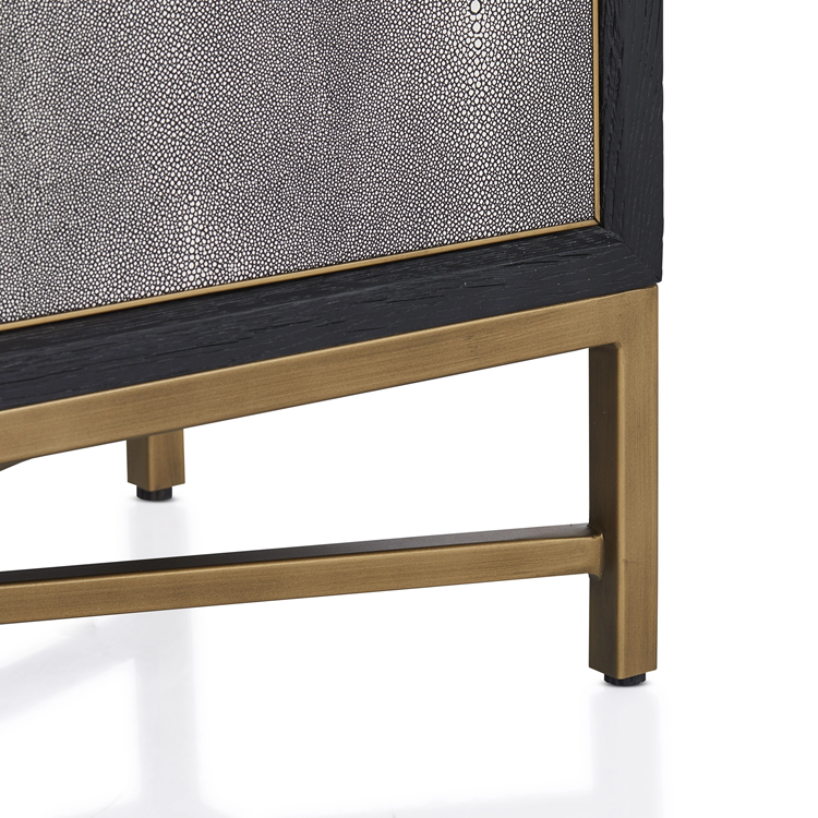 Contemporary faux shagreen sideboard